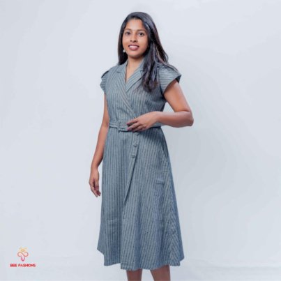 stylish denim gown